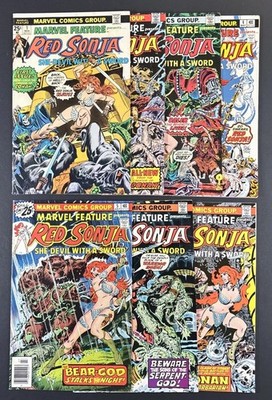 MARVEL FEATURE #1-7 Complete Set 1975   Mid-Grade  RED SONJA