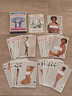 Vintage Vive Les Girls Pinup Playing Cards Deck COMPLETE w/Partial Tax Stamp