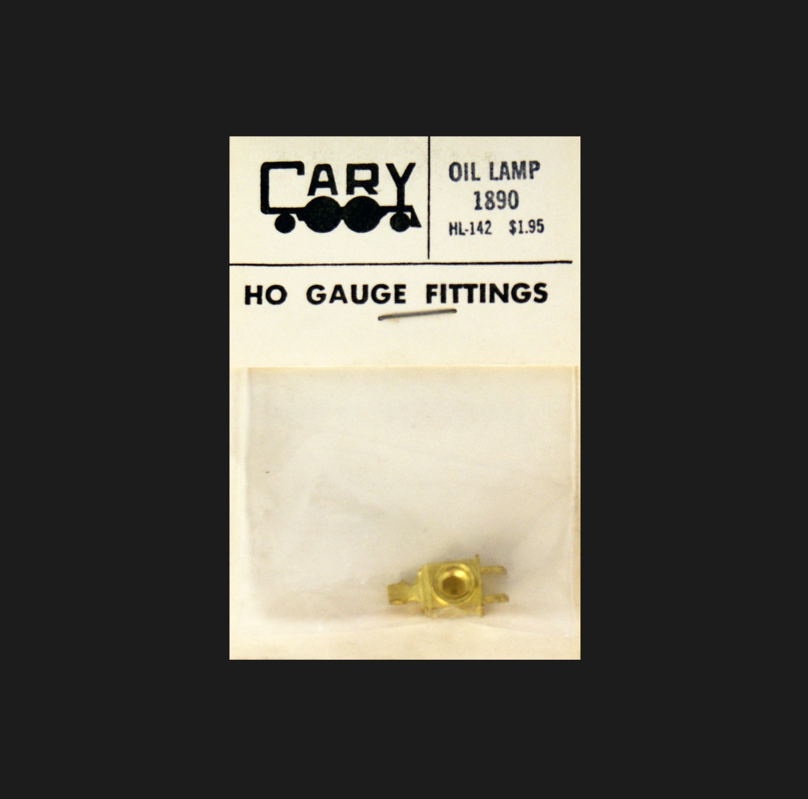 Cary HO Scale Fittings, Detail Part HL-142, Oil Lamp 1890, Steam Locomotive, NOS