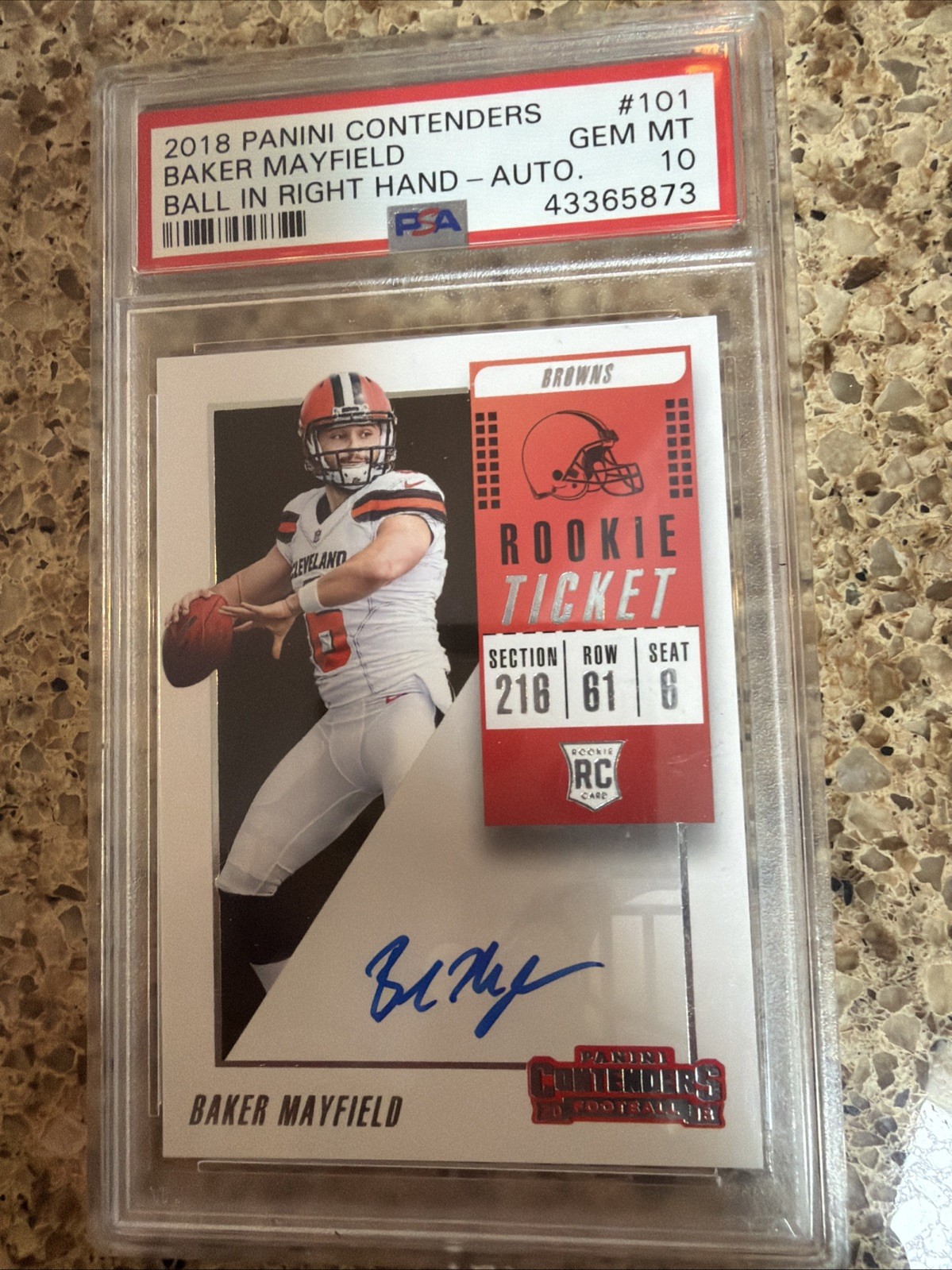 Baker Mayfield Panini Contenders #101 Variation-Autograph