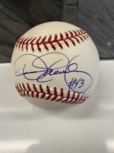 Dennis Eckersley Signed Baseball – OML (Selig) – “#43” Inscription – HOF Closer