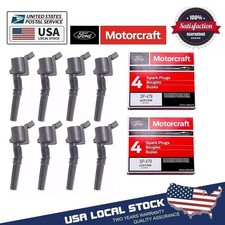 8x Ignition Coil Dg508 Spark Plug Motorcraft Sp479 Fits For Ford F150 4.6l 5.4l