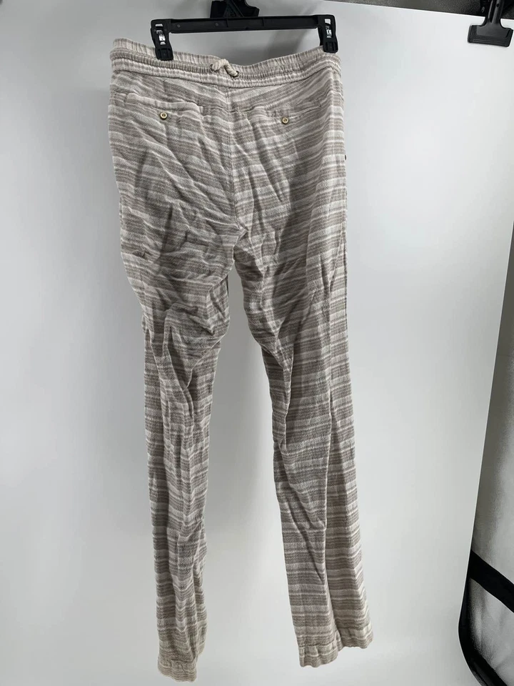 Pantalones de salón para mujer a rayas con cordón boho pierna ancha informales talla 11, sacudida Foto 3 de 3