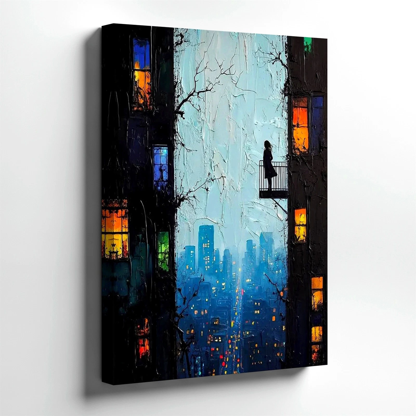 Wall Art Abstract City Street Canvas Print Colorful Urban Taxi Skyline Decor
Opens in a new window o