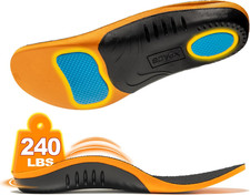 Plantar Fasciitis Insoles for Women Men, 240LBS High Arch Support Heavy-Duty Or