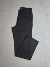 Blue Generation Mens Black Twill Flat Front C...