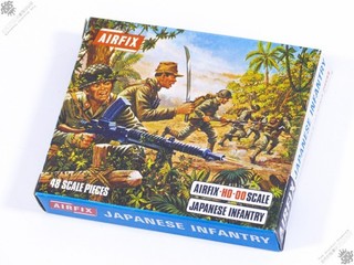 JAPANESE INFANTRY HO OO SCALE MODEL KIT TOY PLASTIC SOLDIER S18 59 AIRFIX 1960S