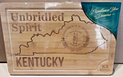 Royal Craft Wood Organic Bamboo Cutting Board - KY State *DMG