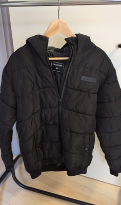 CHAPTER Herren Steppjacke kurz mit Kapuze Reißverschluss Schwarz Polyester M