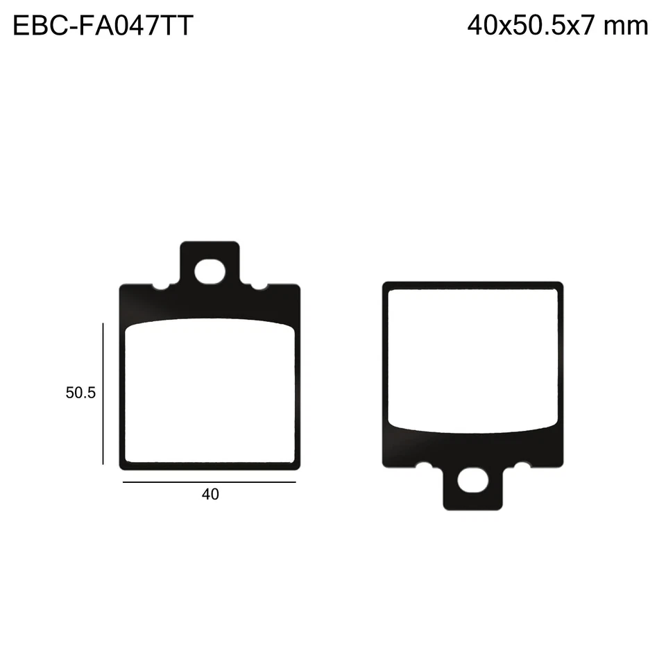 Pastilla de freno delantera EBC FA047TT Enduro/MX carbono TT Husqvarna CR 240 1985-1986 Foto 2 de 4
