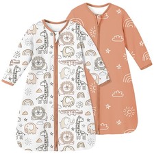 Baby Sleep Sack 3-6 Months 100 Organic Cotton Long Sleeve Wearable Blanket B...