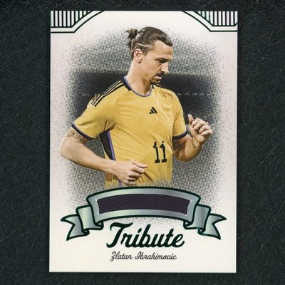 2023 Futera Unique Zlatan Ibrahimovic Tribute Game Worn Jersey Aqua 8/15 ZD6408
