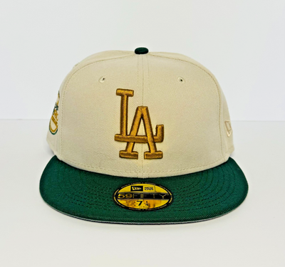 New Era 59FIFTY LA Dodgers Fitted - Cream Green Gold - A's