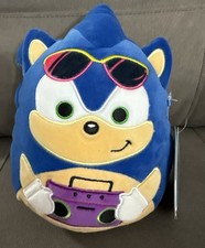 Squishmallows 7" Sonic The Hedgehog Sonic with Boom Box & Sunglasses New