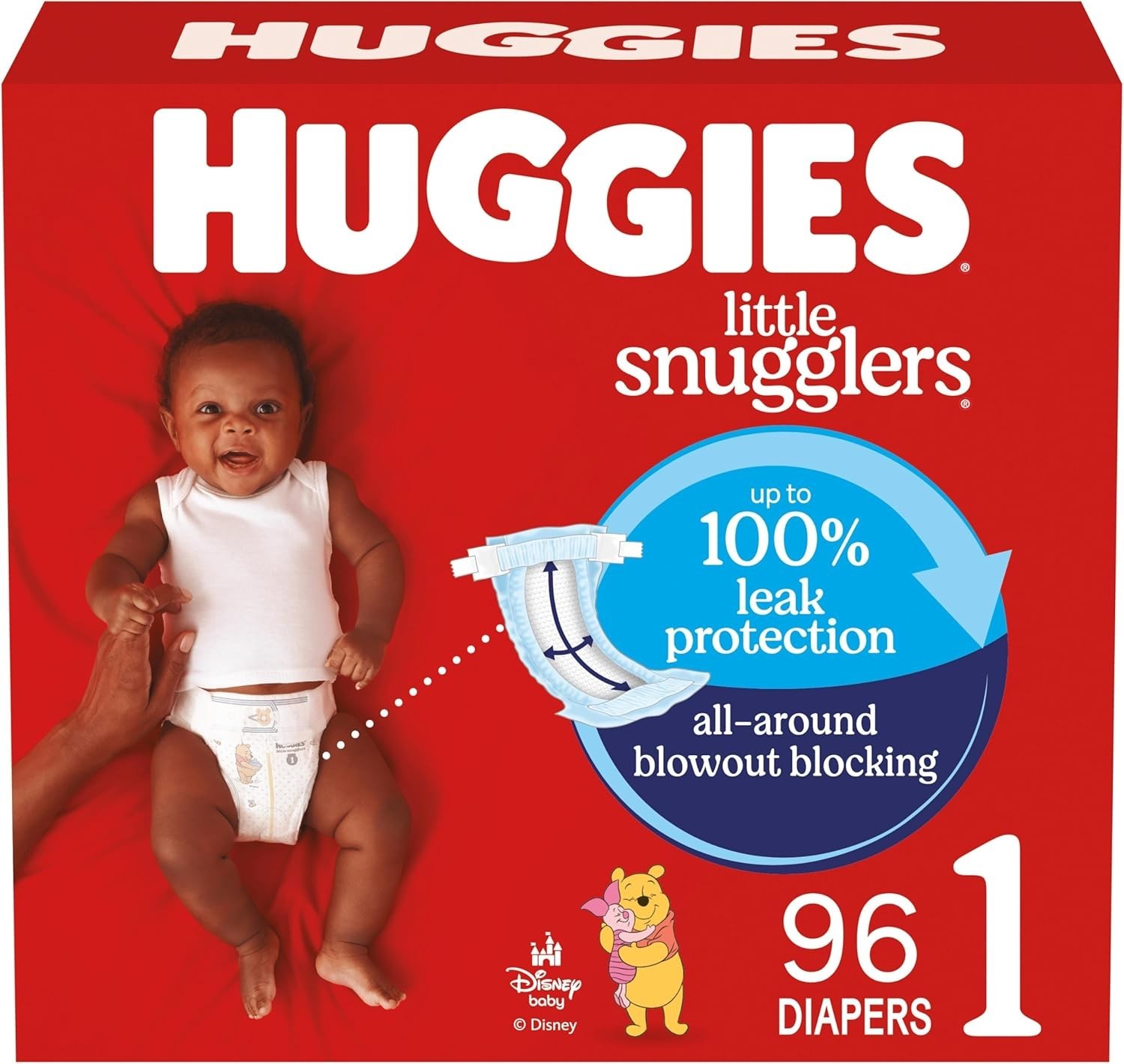 Huggies Size 1 Diapers, Little Snugglers Baby Diapers, Size 