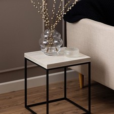 Furniture To Go Barossa Coffee Table with Travertine Rough Paper Top & Black Pow