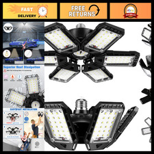 Bright LED Garage Lights 180W 18000LM, 6500K Daylight White, 2 Pack Energy Effic