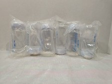 6 New Maymom Wide Mouth Milk Collection Storage Bottles with Sealing Discs White