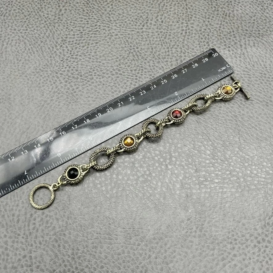 Lia Ophia веревки ссылка переключатель браслет золотистый многоцветный граненый стеклянный ободок - Изображение 2 из 4