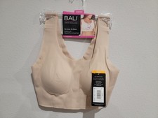 Bali Wirefree Bra Comfort Revolution Flex Fit Cool Seamless Tan 360 Stretch Sz S
