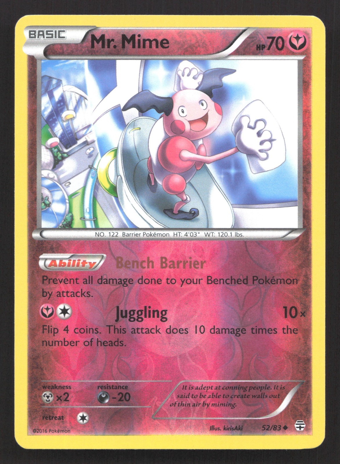 Mr. Mime Reverse Holo Uncommon XY - Primal Clash 101/160 NM
