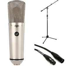 Warm Audio WA87 Large-diaphragm Condenser Microphone with Stand, Cable, and Pop