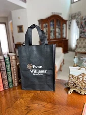 New EVAN WILLIAMS Bourbon Whiskey Black Non-Woven Rip-Proof Tote / Lunch Bag