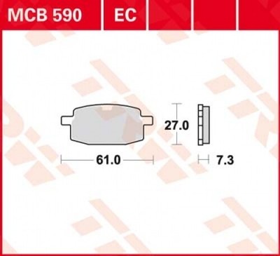 Bremsbelag für Jmstar S1 50 4T Sunny JSD50QT-13 Bj. 2014 TRW Lucas MCB590