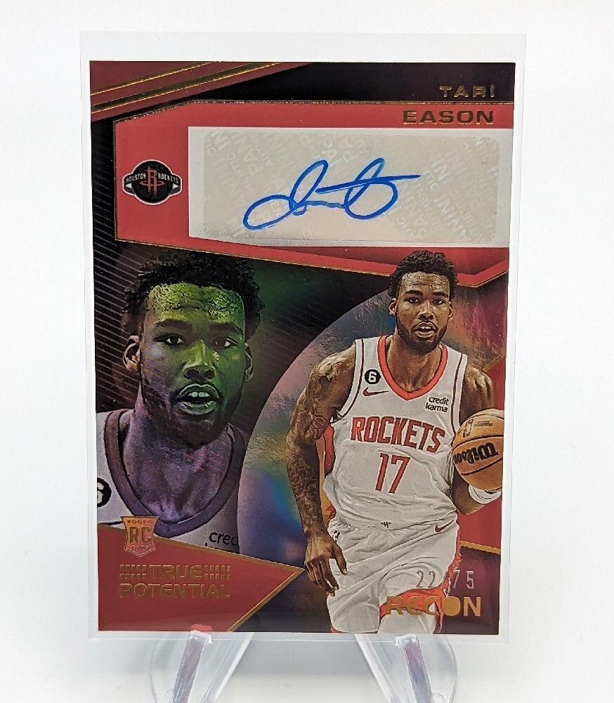 Tari Eason 2022-23 Panini Recon TPS-TES Red True Potential Auto RC #d/75 Rockets