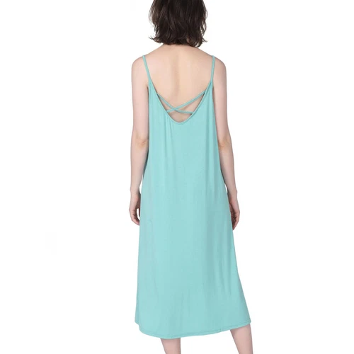 Women's Soft Cami Nightgown Scoop Neck Plus Size Stretch Sleeveless Sleep Dress - Imagen 8 de 46