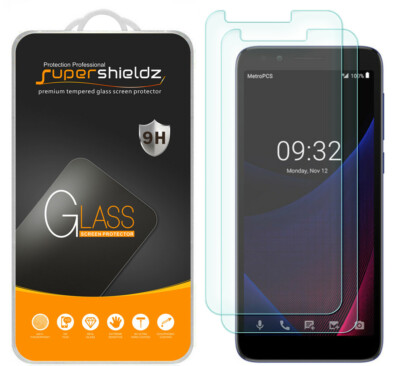 [2-Pack] Supershieldz Tempered Glass Screen Protector for Alcatel 1X Evolve