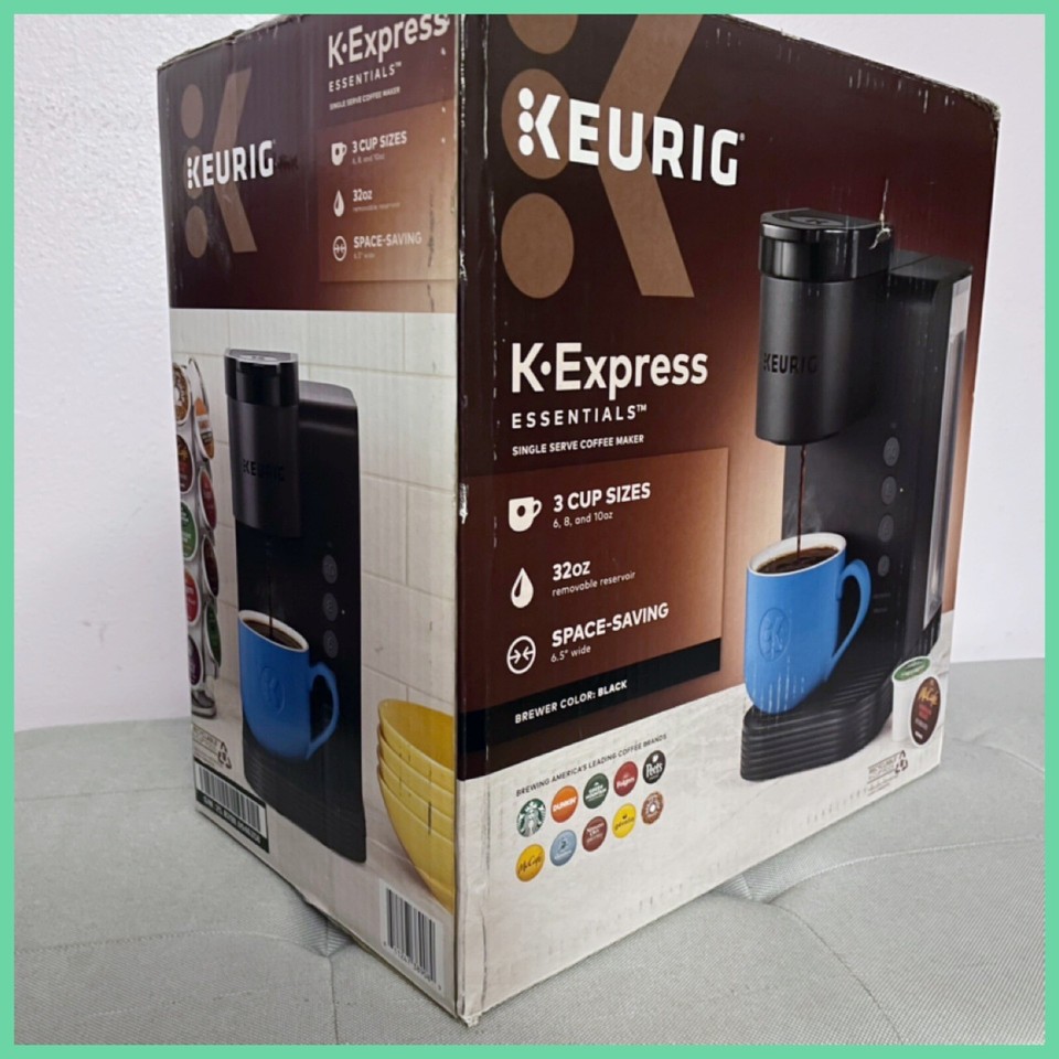 NIB KEURIG Single Serve Coffee Maker Space Saver Black New KCup Coffee