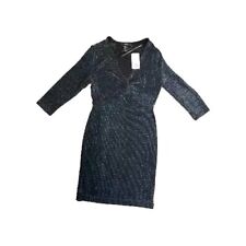 FOREVER 21 WOMEN'S Size Small Sexy Little Black Silver Sparkly Party Dress NEW