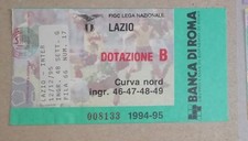1994 1995 LAZIO INTER 0-1 DOTAZIONE B BIGLIETTO COPPA ITALIA IV FINALE RITORNO