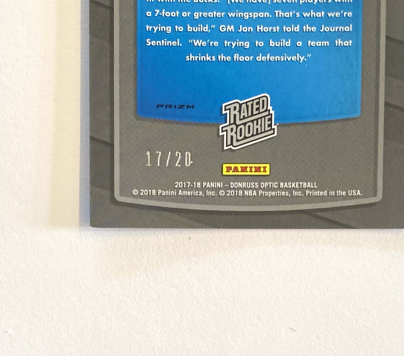 2017-18 Optic DJ Wilson Pink Disco SSP #d /20 Prizm Refractor Rookie RC Raptors