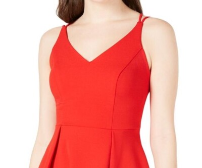 open lace back dress Amazon.com: B Darlin Womens Fit + Flare Full-Length Dress Red Embellished  Spaghetti Strap V Neck Prom Juniors 5 : Clothing, Shoes & Jewelry