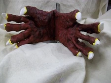 Red Devil Costume Hands Gloves Imp Satan She Devil Demon Claws Vulture Talons
