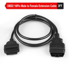 1M 16 Pin Male to Female OBD2 Diagnostic Exte...