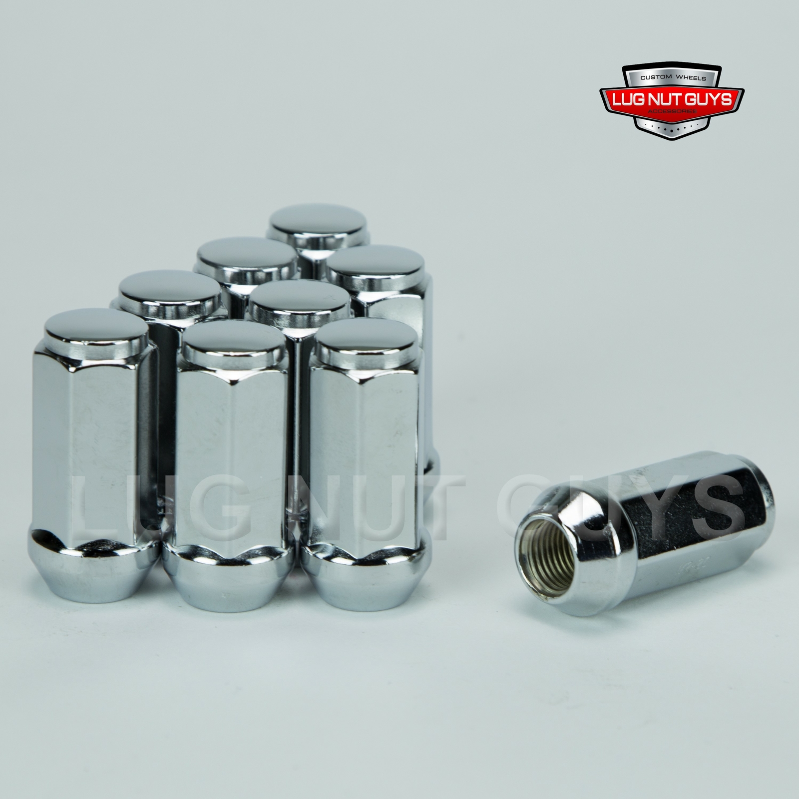 EZAccessory 24 Chrome Twisted Spike Lug Nuts - 14x1.5, Fits Chevy Suburban Silverado 5/6 Lug