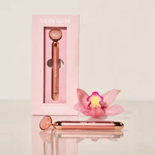 Skin Gym Revati Vibrating Beauty Tool - NIB - Rose Quartz - Retail $59