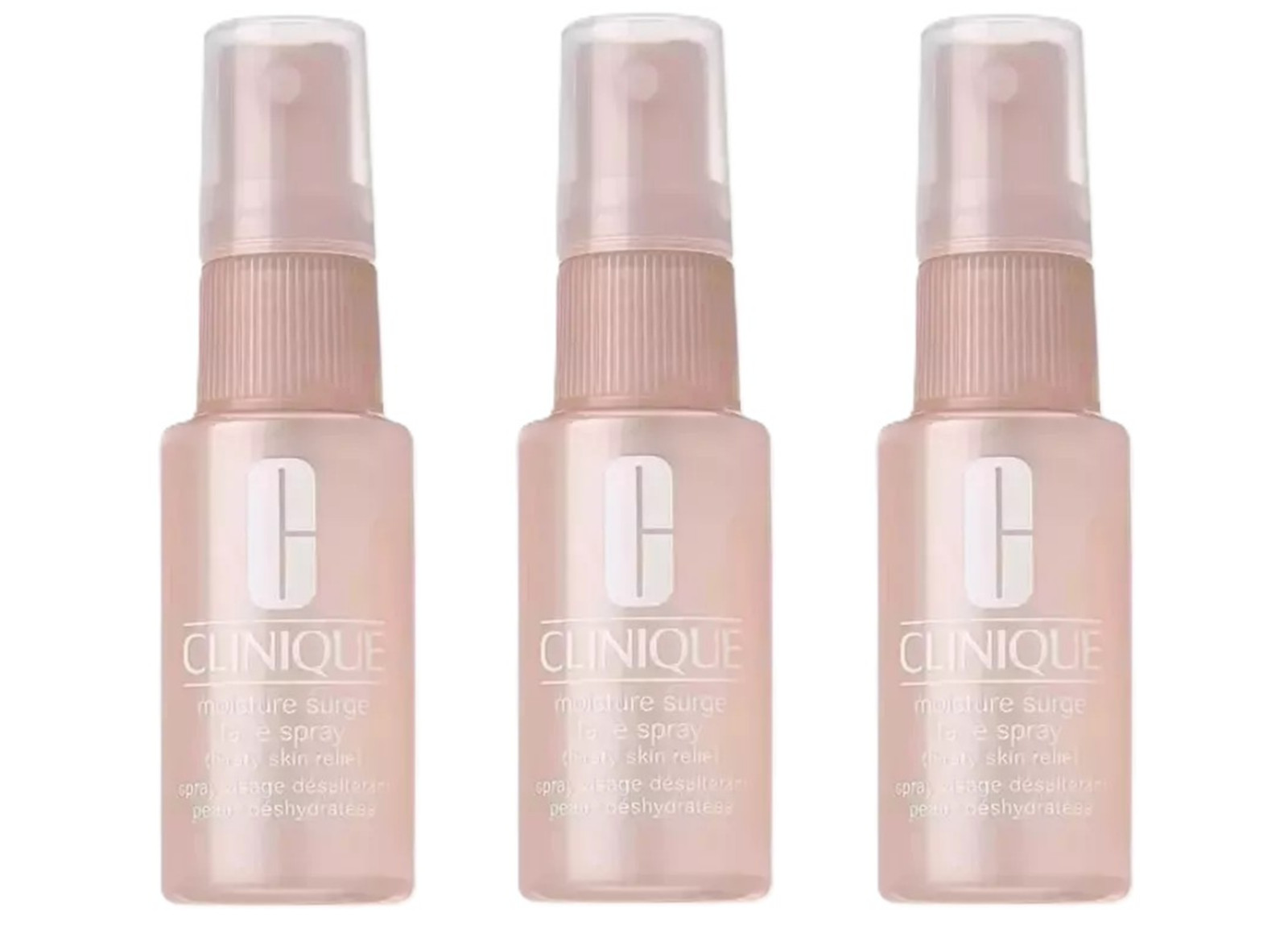 Lot of 3 Clinique Moisture Surge Face Spray Thirsty Skin Relief 1.0 oz/30 ml NEW