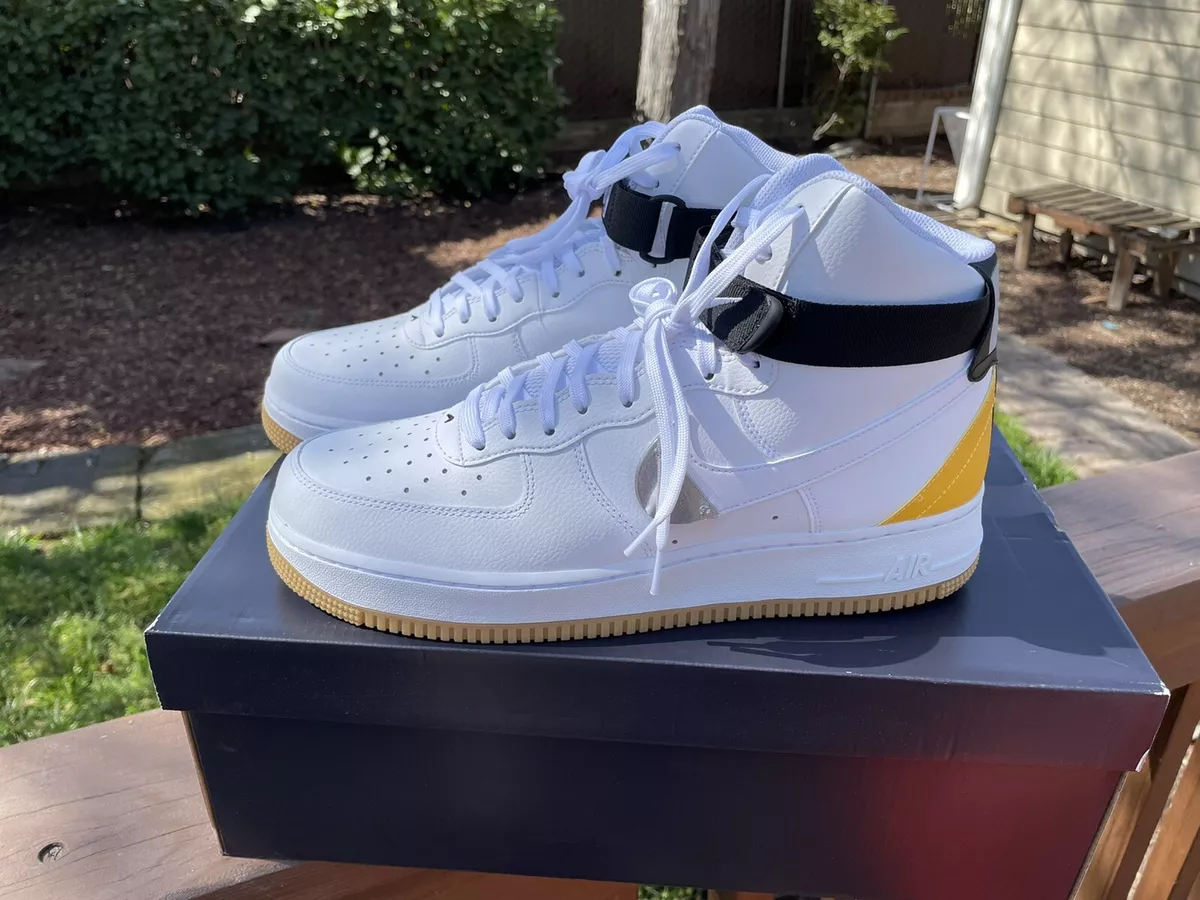 Brand new Nike Air Force 1 High 07 LV8 CT2306-101 Mens 12 NBA White/Gold 