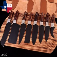 AH CUSTOM HANDMADE FORGED CARBON STEEL CHEF KNIFE KITCHEN KNIVES CHEF SET-2430
