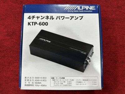 アルパイン 4チャンネルパワーアンプ KTP-600 アルパイン 4chパワー