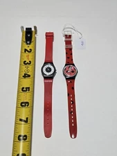 Vtg SWATCH Womens Watches "Chrono Tech" + Lady MARIQUITA Beetle SWISS Made READ