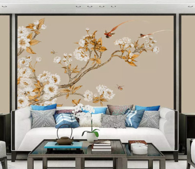 3D Flower Branch ZHUA19501 Wallpaper Wall Murals Removable Self-adhesive Ann 24