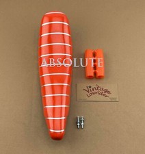 20" VINTAGE LOWIRDER SPARKLE ORANGE STRIPE BANANA SEAT W/ GRIPS FOR 20" BICYCLE.