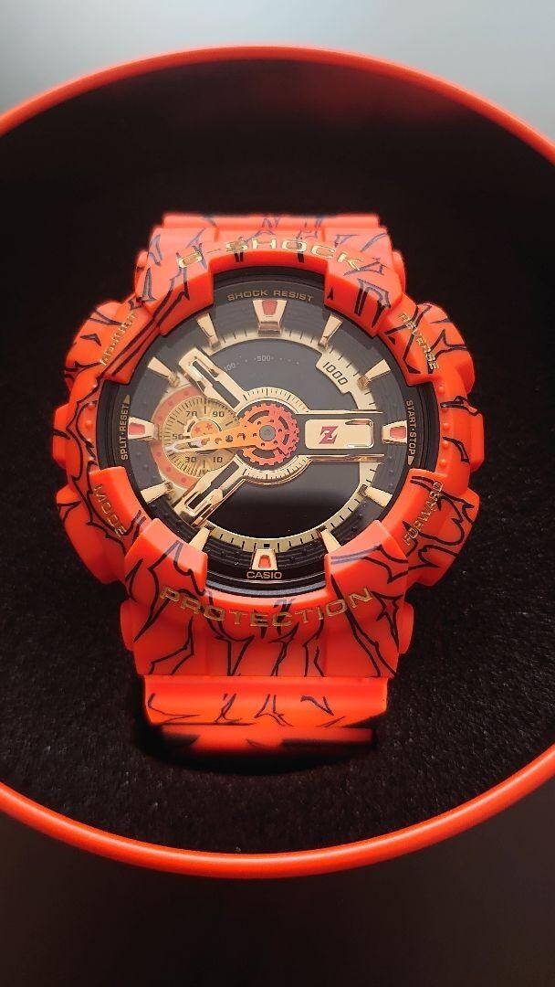 Casio G-Shock Dragon Ball Z GA-110JDB Orange Black Resin Watch 51.2mm