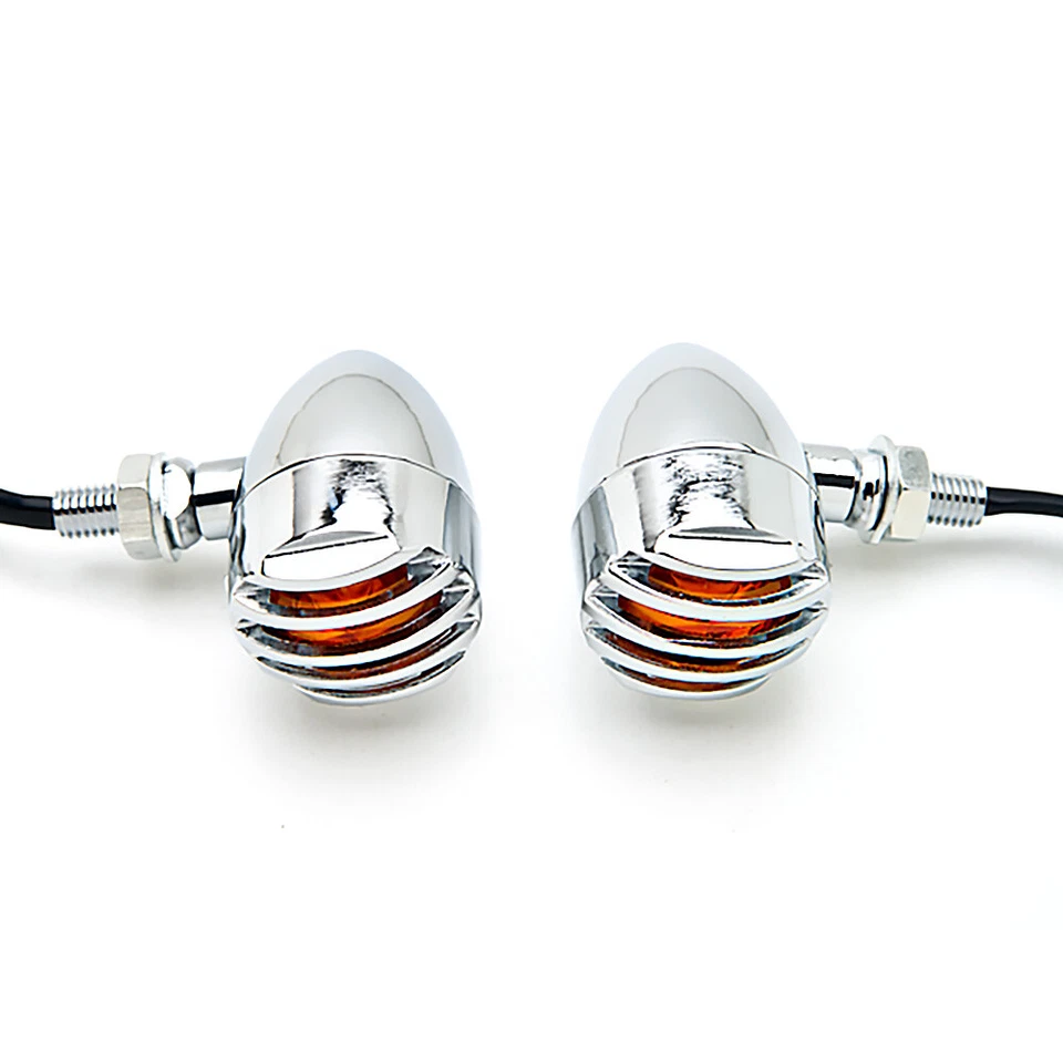 Luces de señal de giro cromadas para Kawasaki VN Vulcan Classic MeanStreak Nomad 1600 Foto 3 de 4