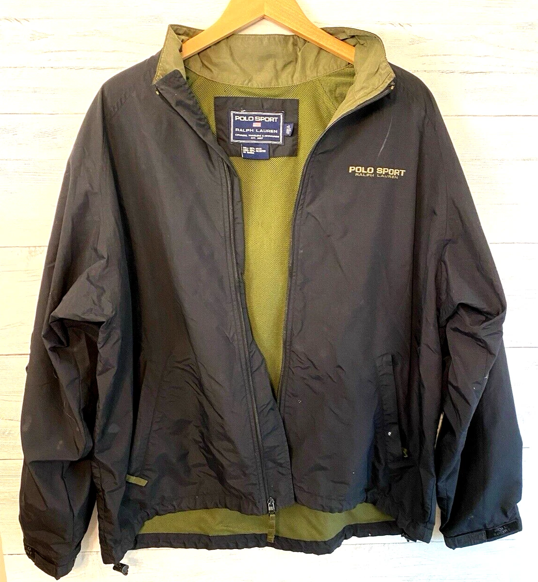 Polo Sport Green Windbreaker Coats, Jackets & Vests for Men for